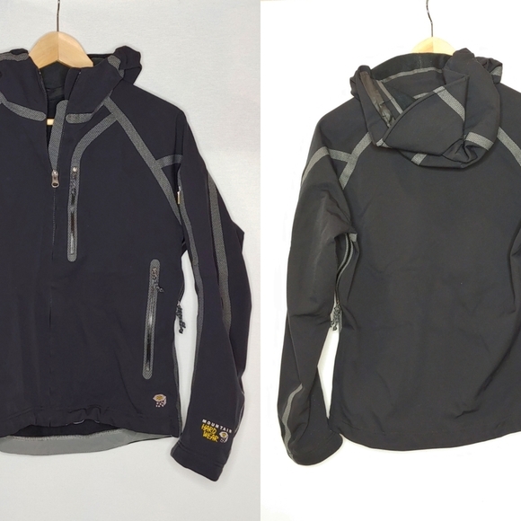 Mountain Hard Wear Tech Conduit Soft Shell Hooded Jacket Black Small S - Picture 1 of 11
